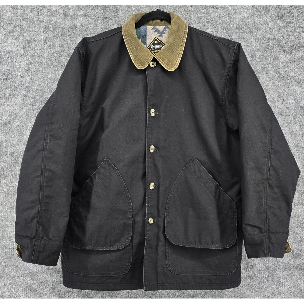 Nemesis Chore Coat Mens M Black Vtg 90s Savannah TV Series Cast Crew Jacket